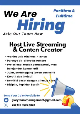 Host Live Streaming dan Conten Creator