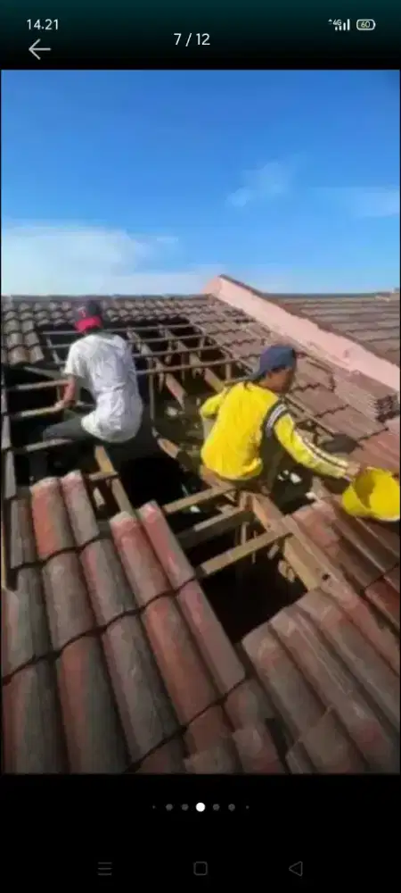 atap bocor kanopi atap bajarigan terpasang ac