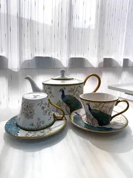 Peacock Tea Set Teko & Cangkir Piring