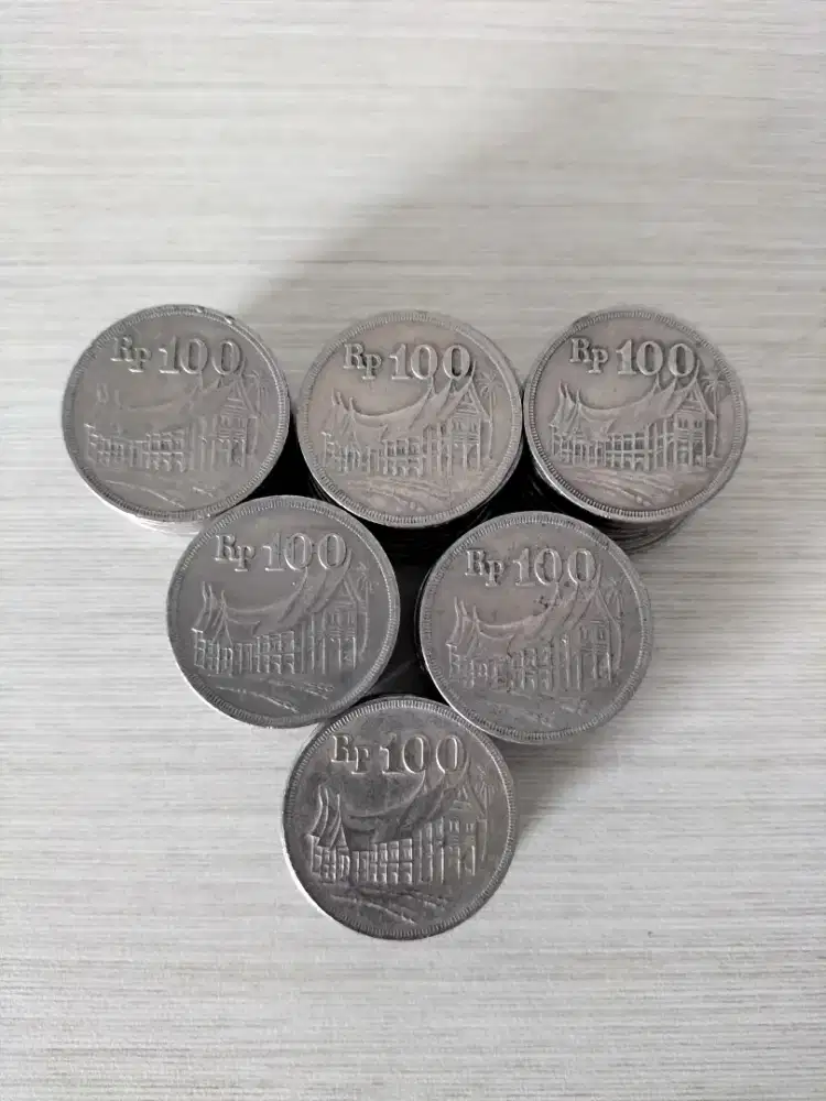 Di Jual Uang Koin, Coin, Logam Koin Indonesia 100 Rupiah tahun 1973