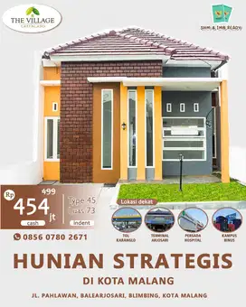 HUNIAN 450 JUTAAN DI KOTA MALANG 15 MENIT DARI KAMPUS BINUS MALANG