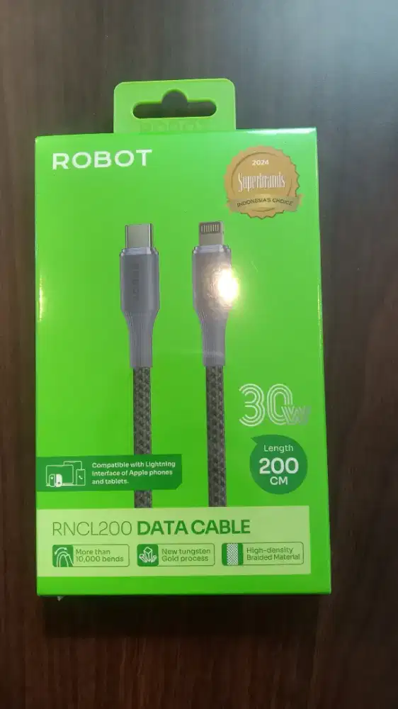 ROBOT Warna Lava Data Cable Fast Charging 200CM RNCL200