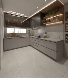 Custom Interior Kitchen Set, Backdrop TV, Lemari, Wardrobe, Kitchenset