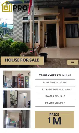 Rumah di jual di Trans Cyber Kalimulya Cilodong