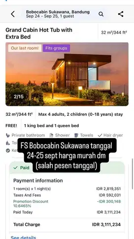 jual rugi bobocabin sukawana