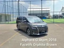 Alphard G Atpm 2018 Cash Graphite Brown Coklat Toyota 2.5 G