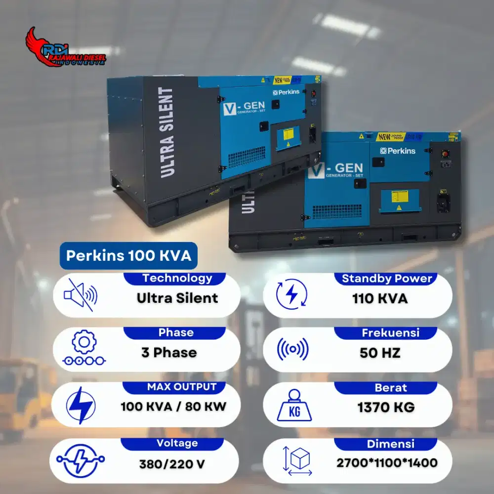 Genset Ultra Silent Perkins 100 kva