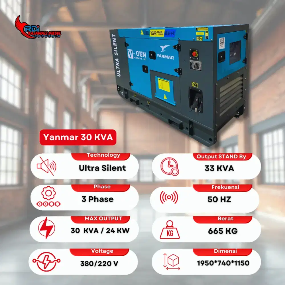 Genset Ultra Silent Yanmar 30 kva
