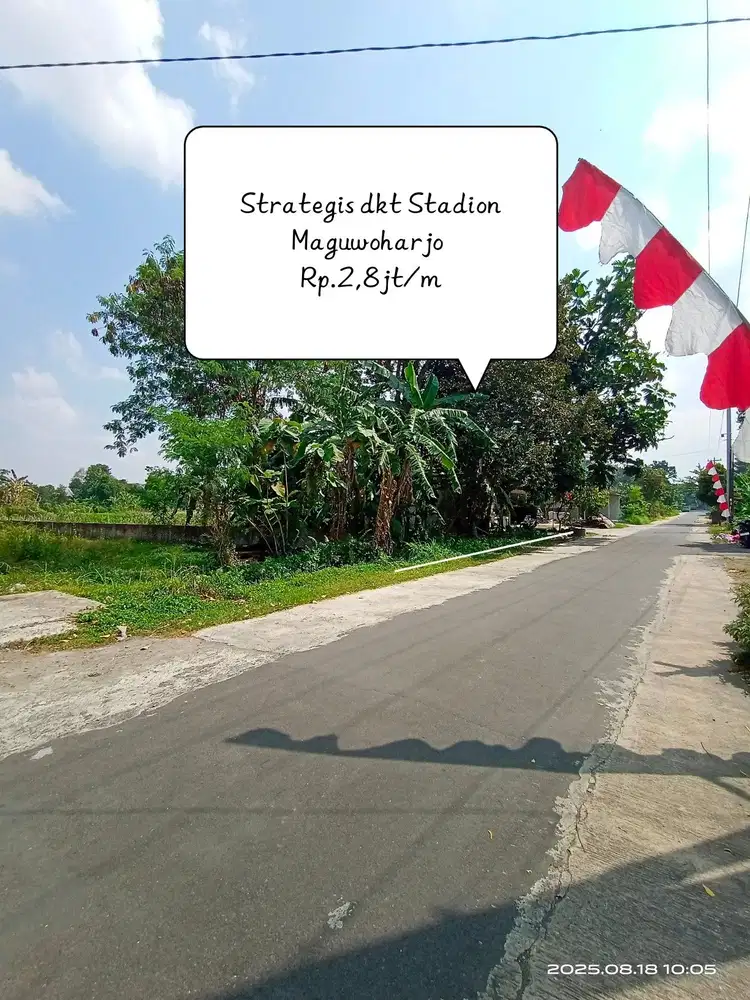 Tanah Strategis Tepi Jalan Area Stadion dan Jogjabay Maguwoharjo
