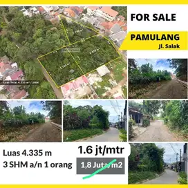 Di jual tanah murah dan luas di pamulang