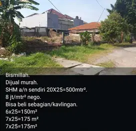 Dijual Tanah jemur sari selatan surabaya