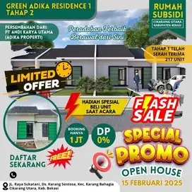 Rumah Subsidi dan komersil DP 0 di Cikarang Utara