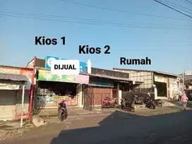 JUAL TOKO/KIOS 2 UNIT + RUMAH, COCOK UTK USAHA APAPUN