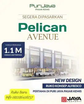Ruko Baru pelican arcade free biaya surat DP cicil