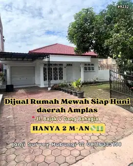 Dijual Rumah Mewah Siap Huni di Daerah Harjosari II Medan Amplas