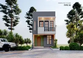 Rumah Syariah 2 Lantai Cibubur Tanah Hook unit terbatas cicilan 5jtan