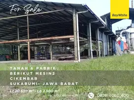 Tanah + Pabrik Murah 20.630 m² - Cikembar Sukabumi -  Jawa Barat