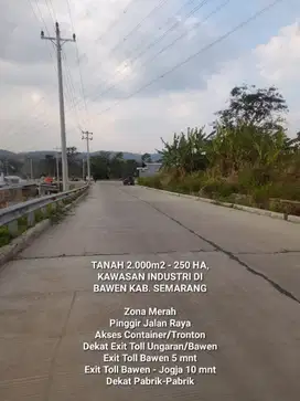 DIJUAL TANAH 1 - 250 HA KAWASAN INDUSTRI BAWEN