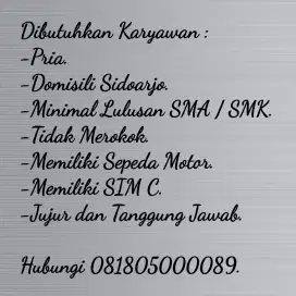 Dibutuh kan karyawan sidoarjo kota