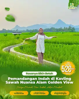 Jual Tanah Kavling SAWAH PRODUKTIF Panen Berlipat Untung Tanpa Repot