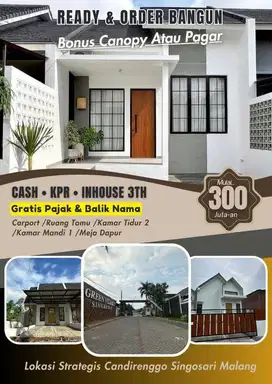 GREEN VILLAGE & GREEN PALMA,RUMAH CANTIK, STRATEGIS DI SINGOSARI,MLG