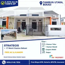 Rumah dijual Tanpa DP Siap Huni, Tambun Utara, 17 menit Stasiun Bekasi