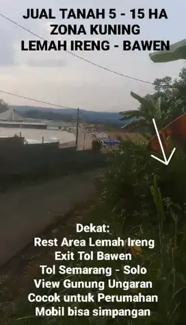 DIJUAL TANAH ZONA KUNING, LEMAHIRENG, BAWEN