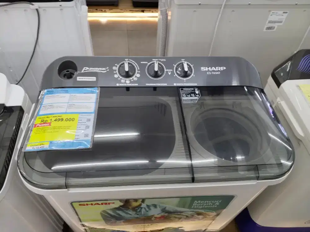 Mesin cuci Sharp 6KG 2tabung promo cicilan mulai dri 150rb