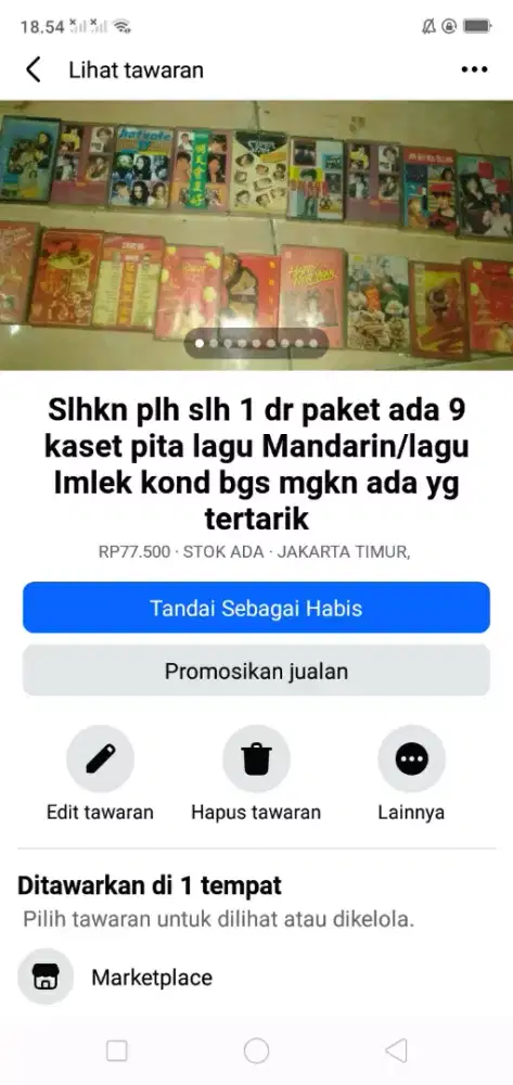 Slhkn plh slh 1 paket isi 9 kaset pita lagu lawas kond bgs murah sj