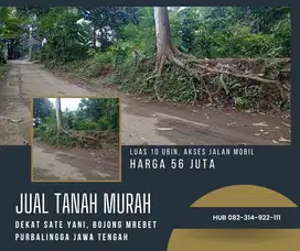 Jual tanah dekat bobotsari purbalingga jawa tengah