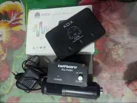 1 set live streaming Soundcard XOX ES102+Mic Condensor bm800+power48v