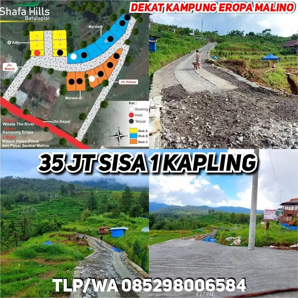 JUAL CEPAT TANAH DI MALINO DEKAT KAMPUNG EROPA