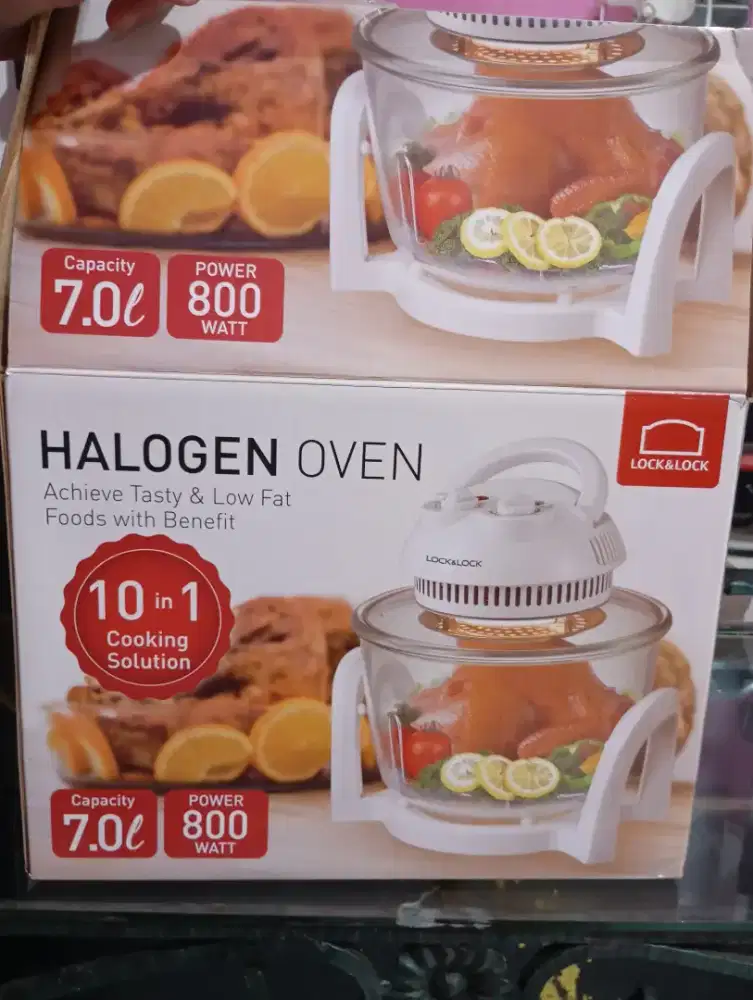 Jual oven halogen lock&lock.baru di gunakan 3x.msh lengkap&bagus