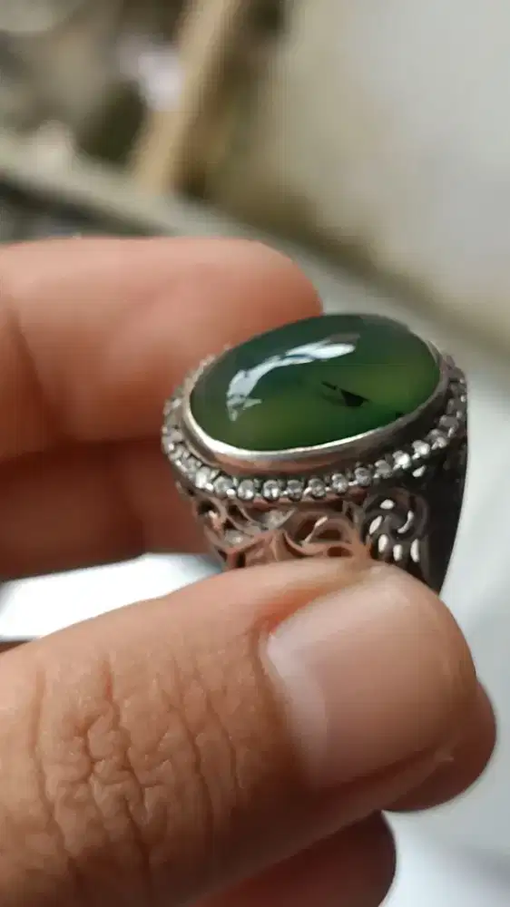 batu ijo Garut ring perak