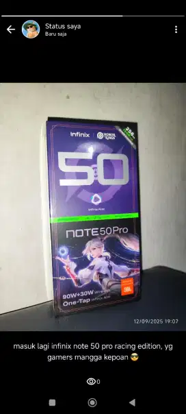 INFINIX NOTE 50 PRO RACING EDITION RESMI SEGEL BOX