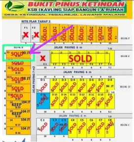 Kavling Siap Bangun Desa Ketindan, Tegalrejo, Lawang Malang
