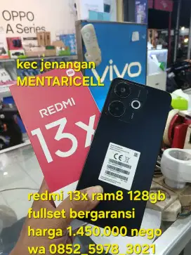 scond murah redmi 13x ram8 128gb fullset bergaransi