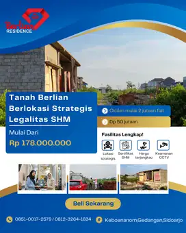 dijual tanah murah di gedangan sidoarjo