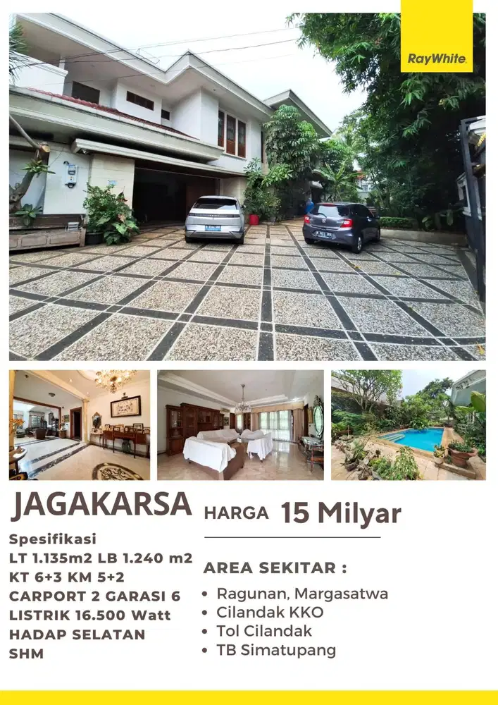 Di jual rumah luas dan asri di jagakrsa jakarta selatan