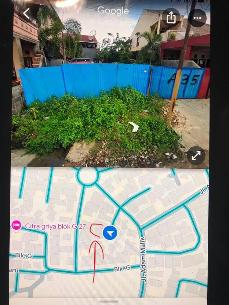 Jual tanah 10x20