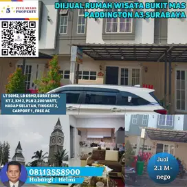 Dijual Rumah Bagus Wisata Bukit Mas Paddington, Surabaya Barat