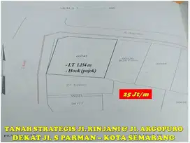 Tanah Strategis Rinjani dan Argopuro dekat Jl. S Parman Semarang Atas