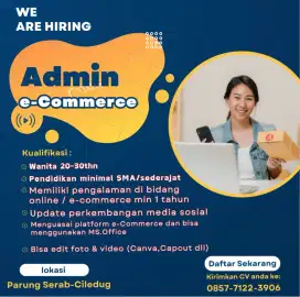 Dibutuhkan segera Admin Marketplace