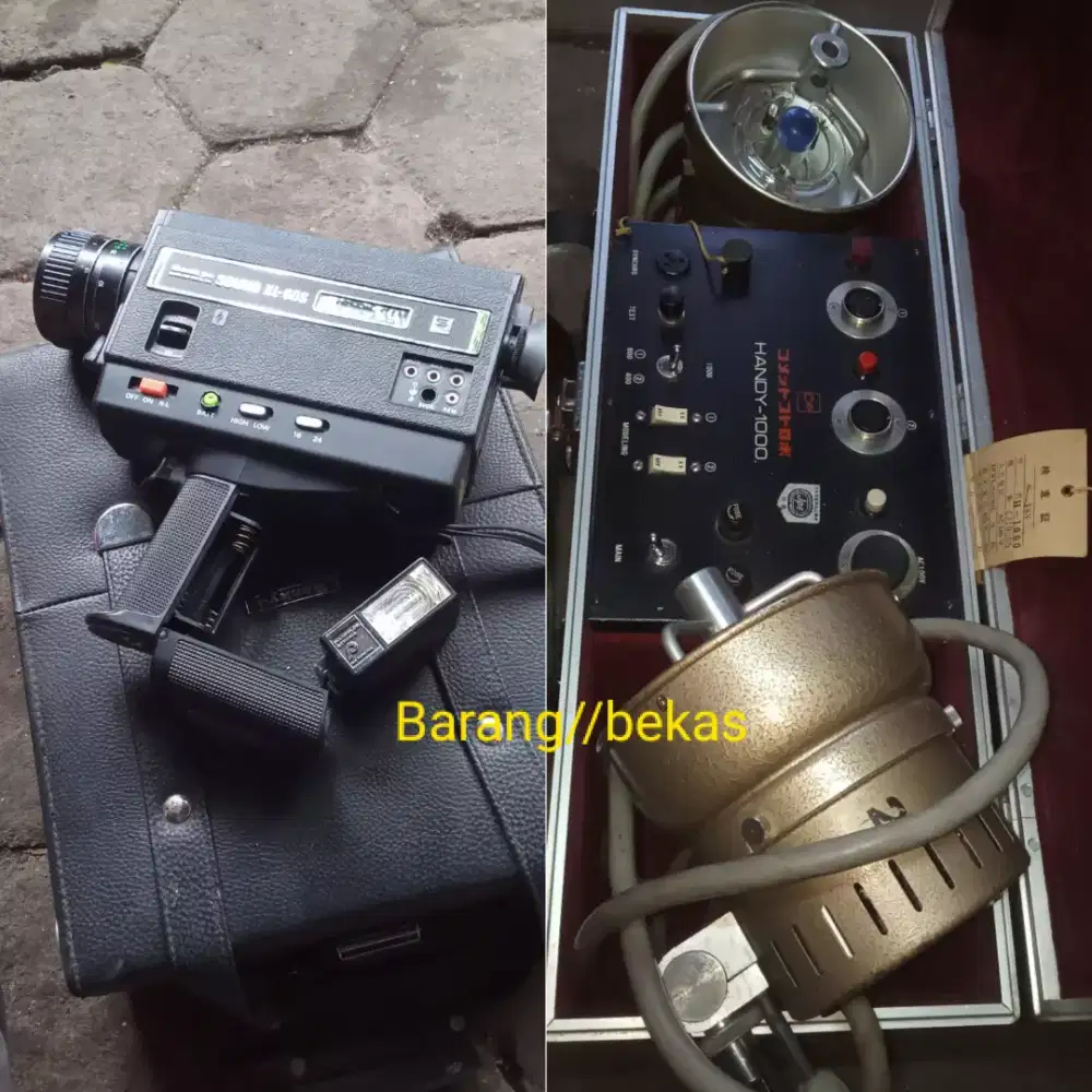 Handycam & lampu studio jadul