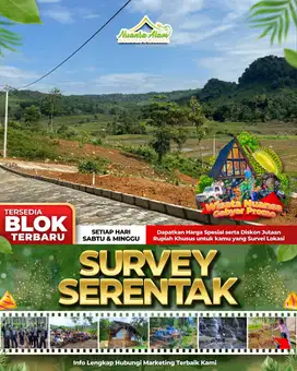 Jual Tanah di Bogor Sangat Murah Ada Waterpark ATV View Gunung Sawah