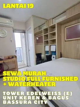 SEWA BISA BULANAN STUDIO FURNISHED+WATERHEATER TOWER E BASSURA CITY