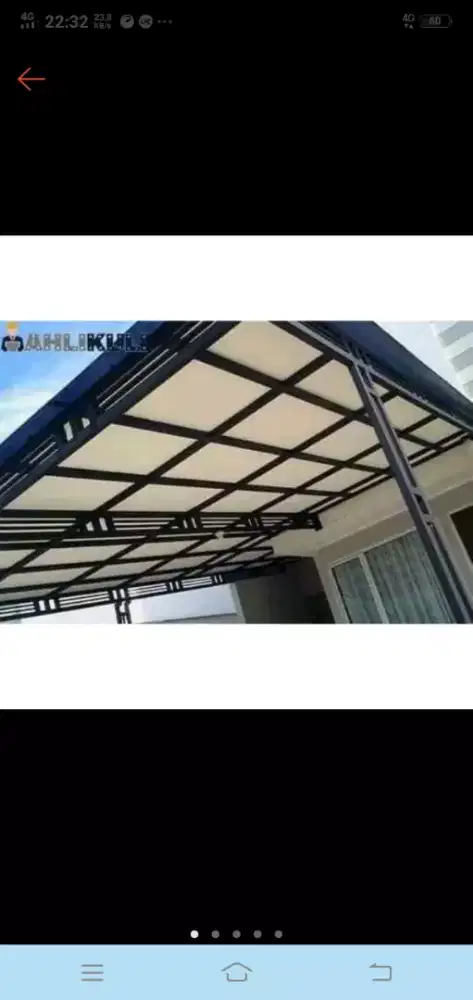 Kanopi atap alderon dabel layar di jamin  kokoh