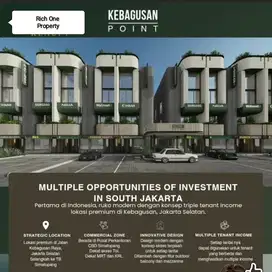 Dijual Ruko 3 Lt Mewah, 1 Ruko untuk 3 Usaha, di Kebagusan, jak.Selata