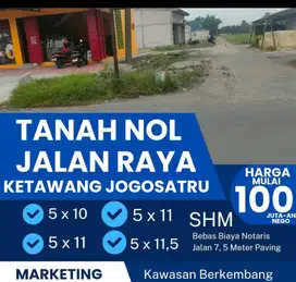 Tanah kavling siap bangun dekat Pasar Legi Sukodono