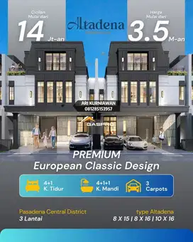 Rumah Baru Termurah 10x16 3lantai Altadena Residences Gading Serpong